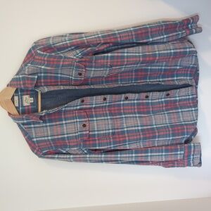 J. Crew Red and Blue Plaid Casual Button Down Shirt